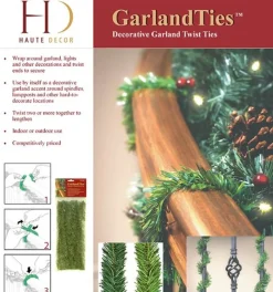 14” Noble Pine Garland Ties - 10 Pack