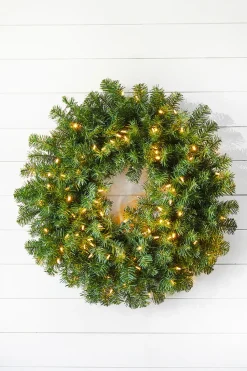 30" Norway Pine Wreath LED