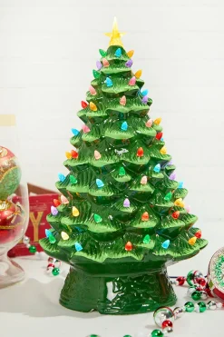 18" Nostalgic Ceramic Christmas Tree, Green
