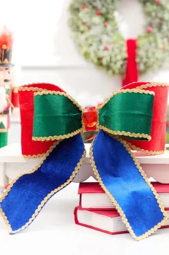 12" Nutcracker Velvet Gem Bow