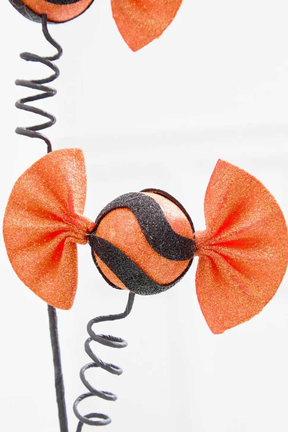23" Orange Glitter Halloween Candy Spray