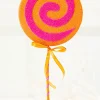 17" Orange & Pink Lollipop Pick