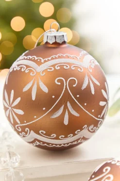 4" - 6" Ornate Gingerbread Glass Ornament