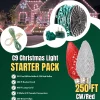250' Outdoor Christmas Lighting Kit - Cool White/Red