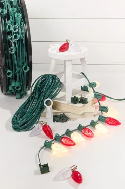 500' Outdoor Christmas Lighting Kit - Warm White/Red