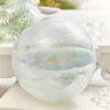 5" Pale Blue Iridescent Glass Ball Ornament