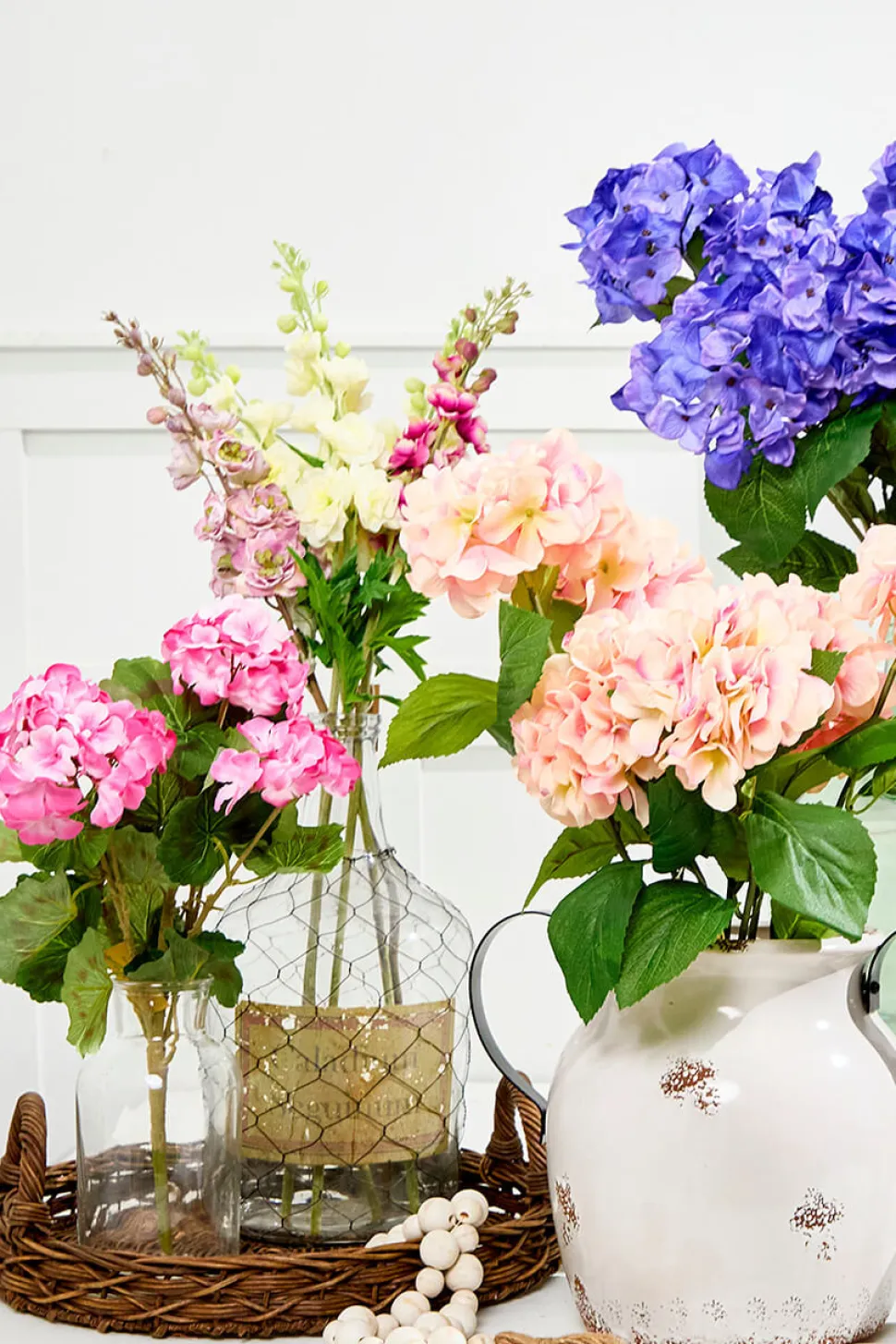 20.5" Peach Hydrangea Bush
