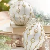4" - 6" Pearl Embellished Glass Ornament