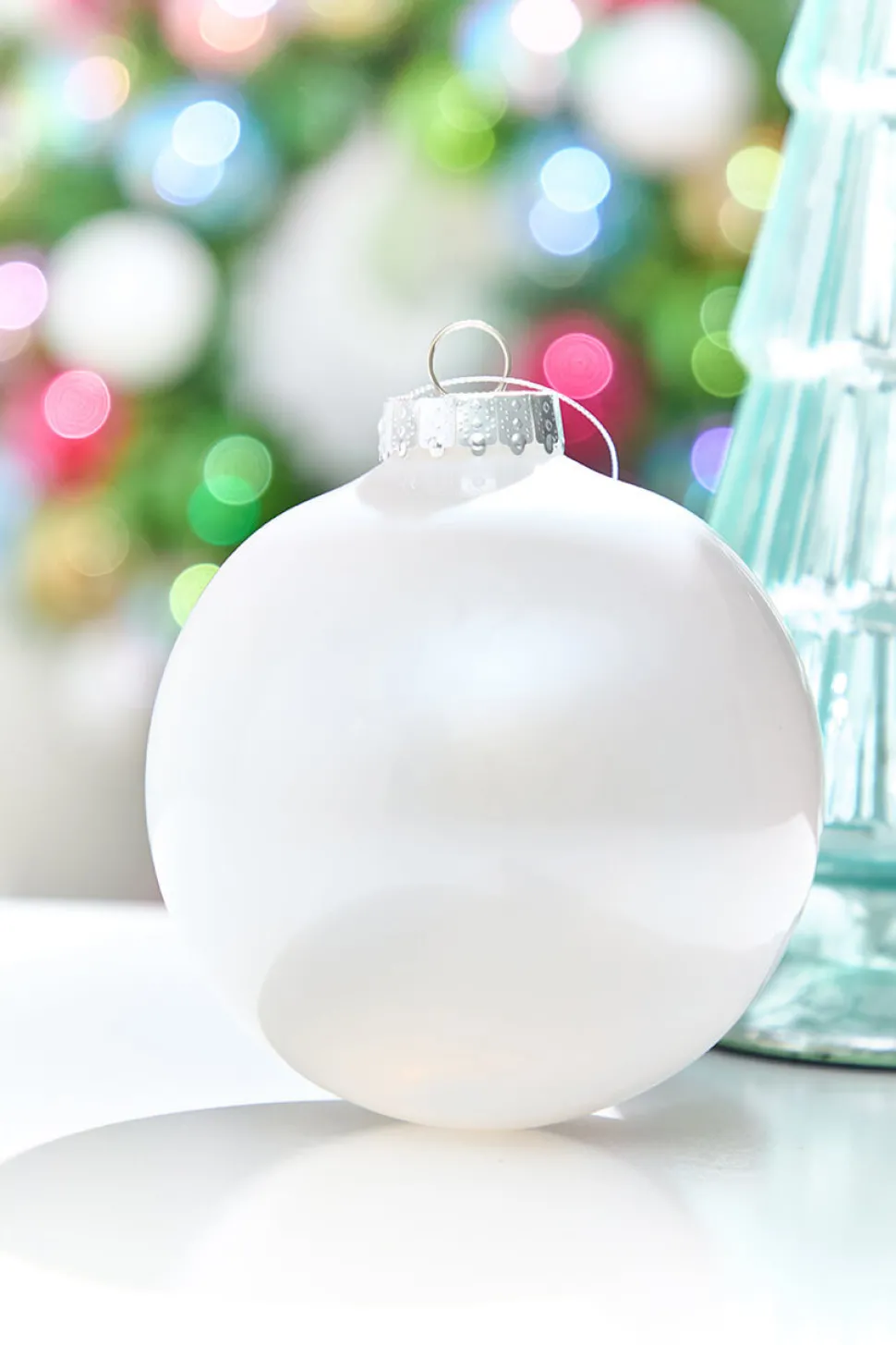 6" Pearl Iridescent Ball Ornament