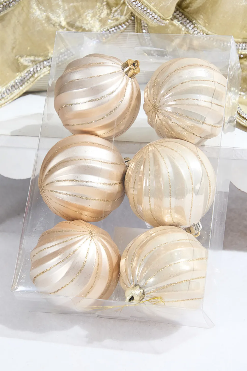 3" Pearl Shatterproof Boxed - Set of 6