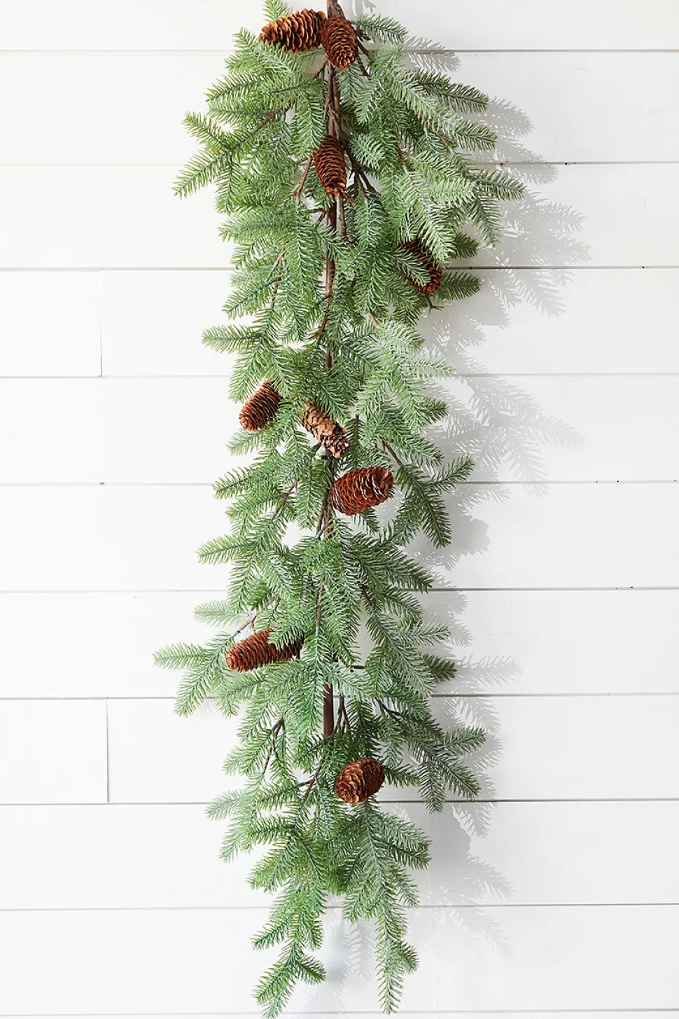 45" PE Fir Pine with Pinecones Garland