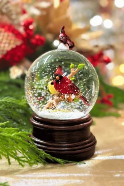 8" Penguin or Cardinal Snow Globe