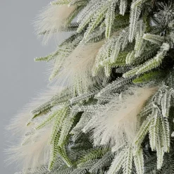 7.5' Pine and Pampas Artificial Christmas Tree with 550 Warm White LED Lights