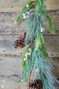 6’ Pine Berry Bell Garland