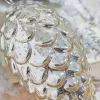 7" Pinecone Burnished Mercury Glass Ornament