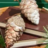 6" Pinecone Glass Ornament