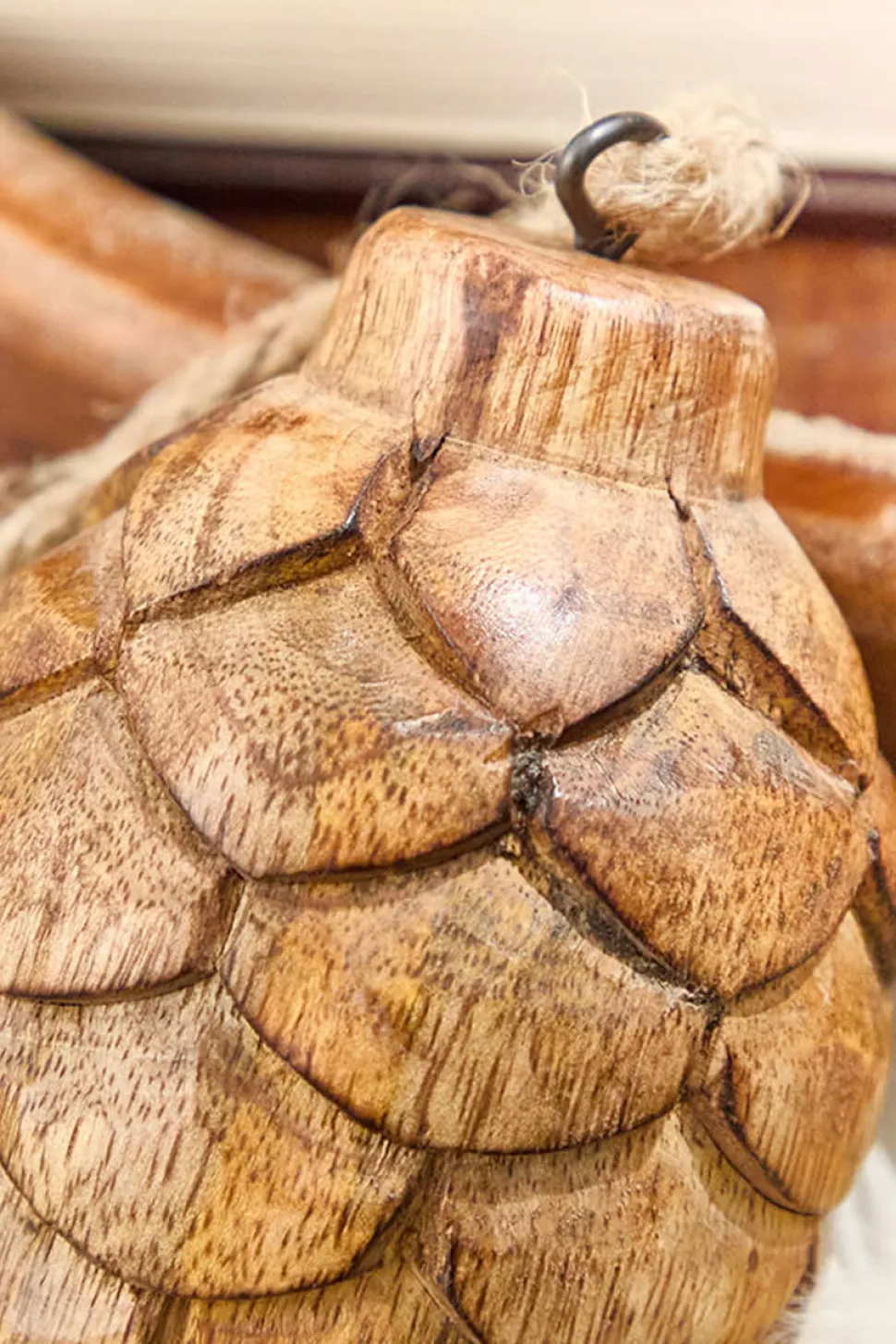 5" Pinecone Wood Ornament
