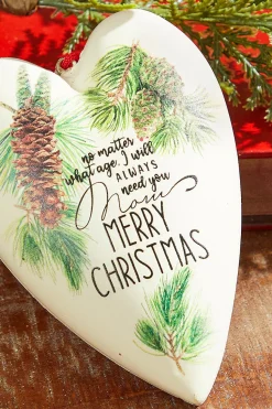 5.5" Pine Heart Ornament