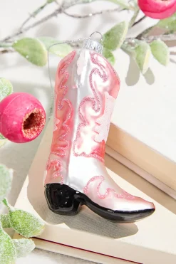 Pink Cowboy Boot Ornament