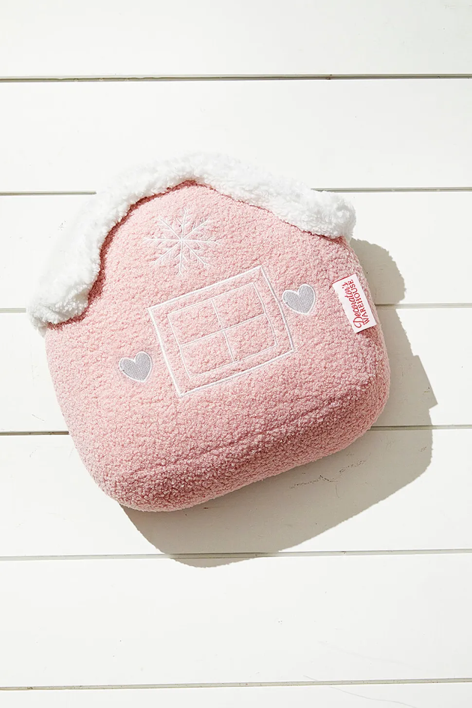 Pink Gingerbread House Pillow