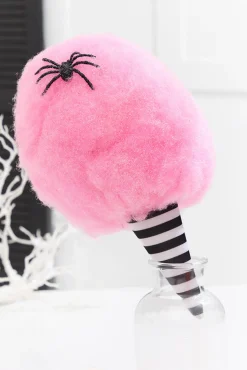 14" Pink Glitter Cotton Candy Halloween Ornament