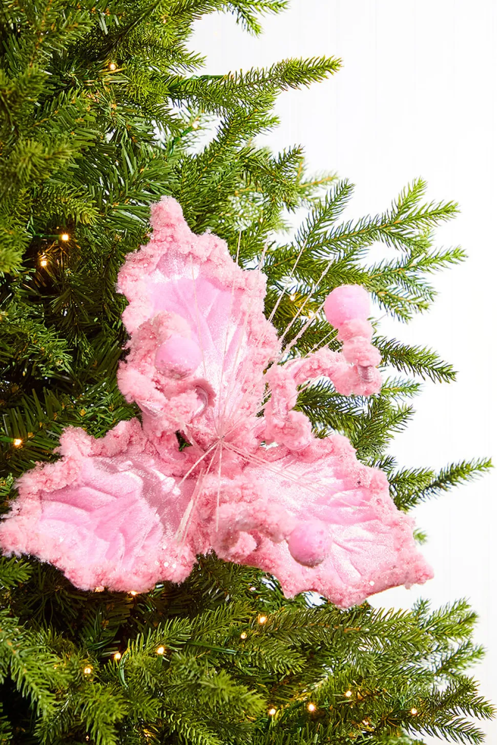 10" Pink Holly Stem