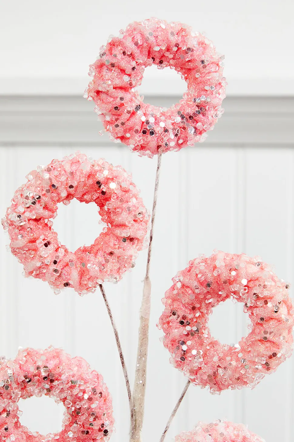 27" Pink Iced Candy Donut Spray