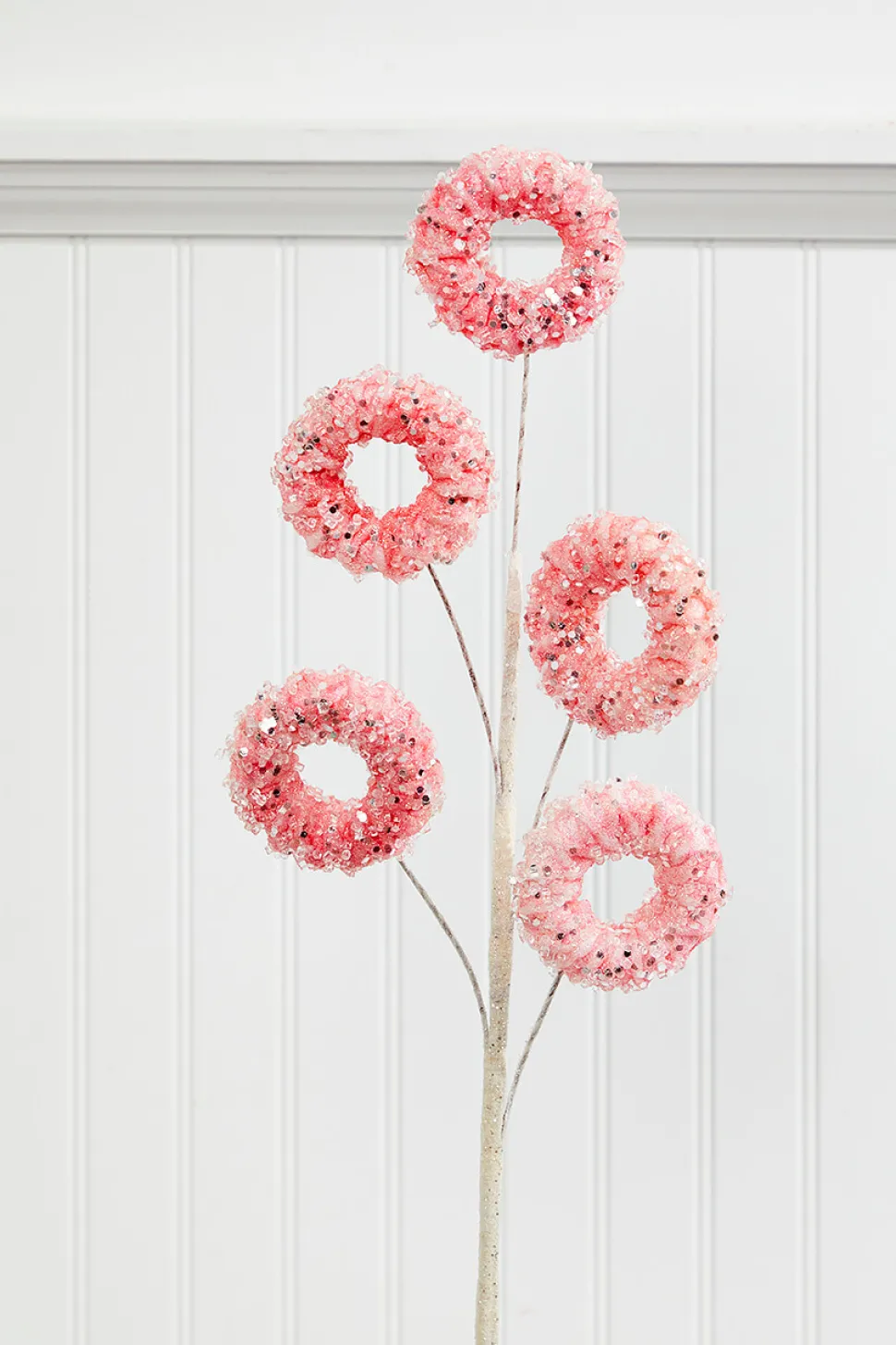 27" Pink Iced Candy Donut Spray
