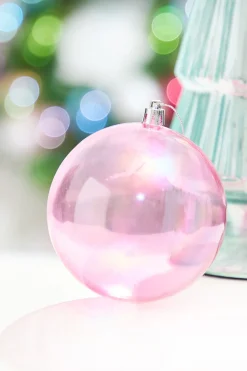 4" Pink Iridescent Ball Ornament