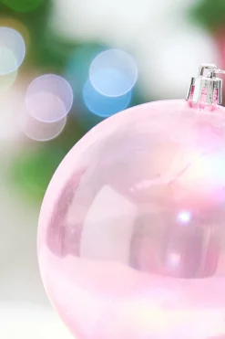 4" Pink Iridescent Ball Ornament