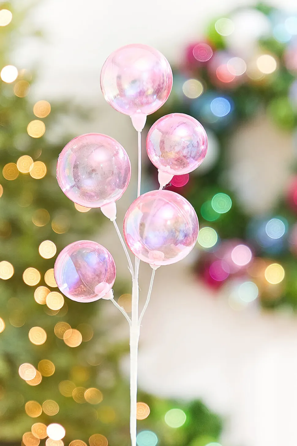15" Pink Iridescent Ball Pick