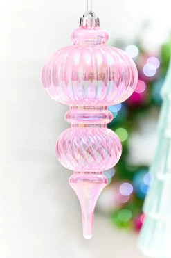10" Pink Iridescent Chandelier Ornament