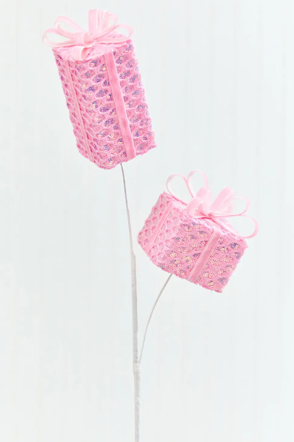 28" Pink Mesh Gift Box Spray