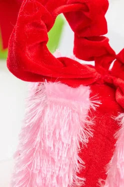 9" Pink & Red Furry Gift Box