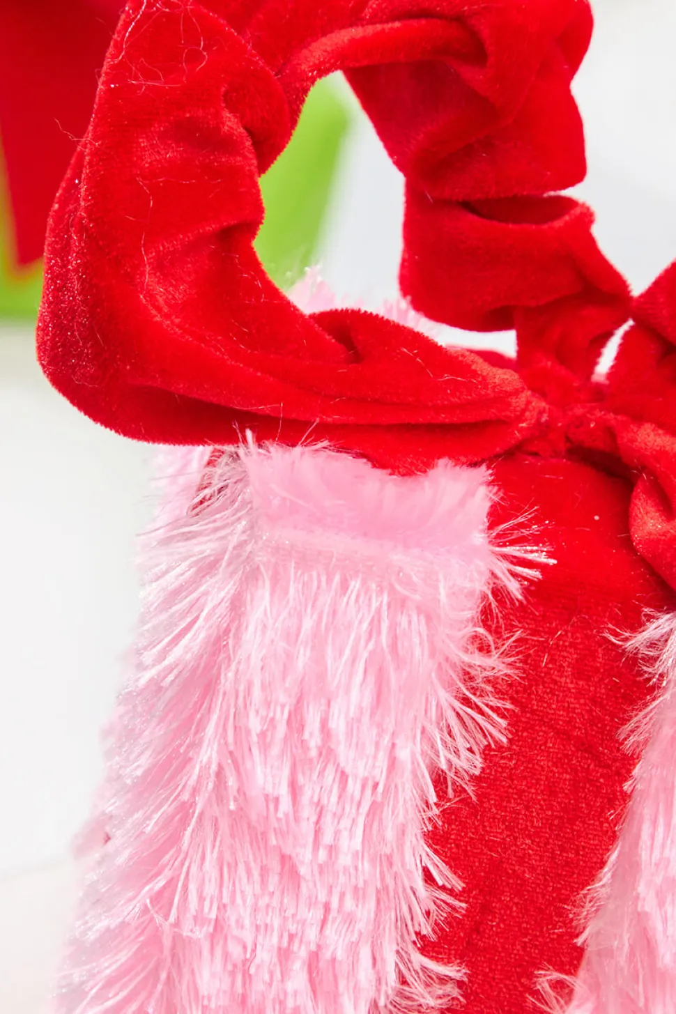 9" Pink & Red Furry Gift Box