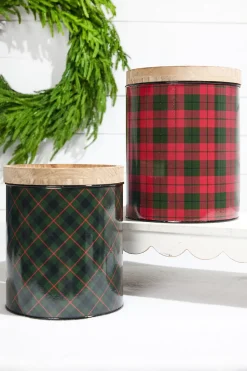 Plaid Canister - Set of 2