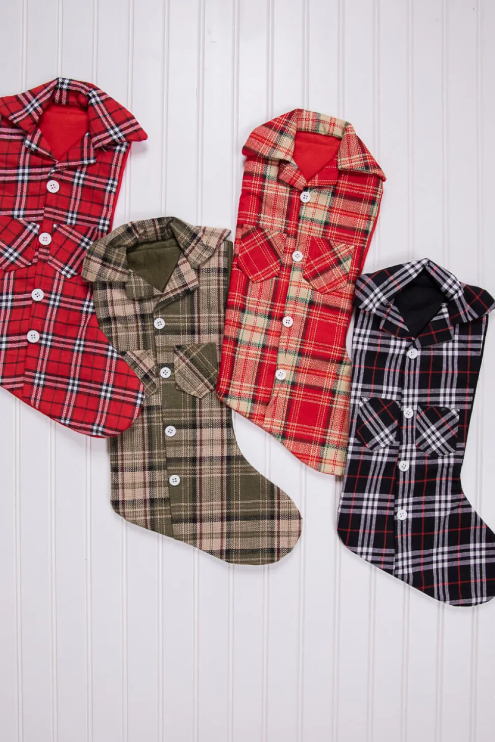 20” Plaid Lumberjack Shirt Stocking