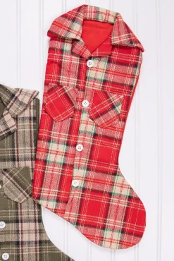 20” Plaid Lumberjack Shirt Stocking