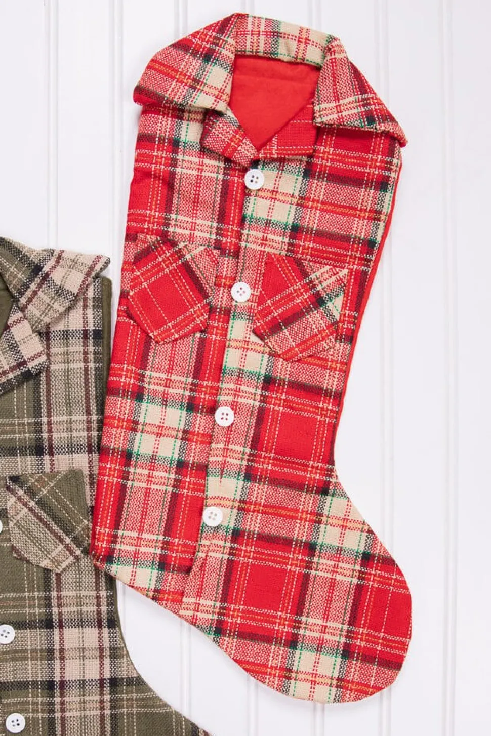 20” Plaid Lumberjack Shirt Stocking