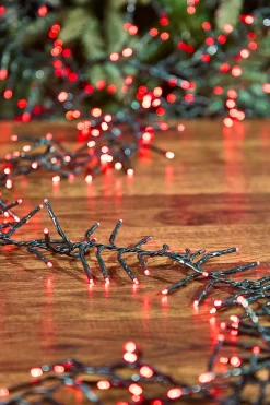 25' Platinum Elite Cluster Lights - 760L Red (Green Cord)