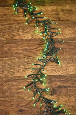 25' Platinum Elite Cluster Lights - 760L Green (Green Cord)