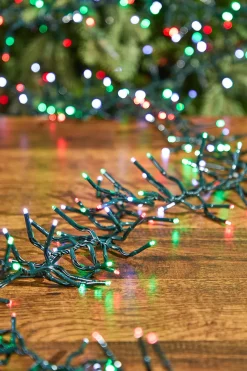 12.5' Platinum Elite Cluster Lights - 380L Cool White, Red & Green (Green Cord)
