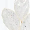 27" Platinum Glitter Leaf Spray