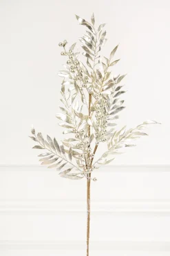 30" Platinum Metallic Pepperberry Stem