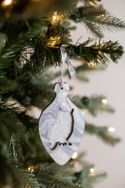 3” Plywood Silver Silhouette Animal Ornament