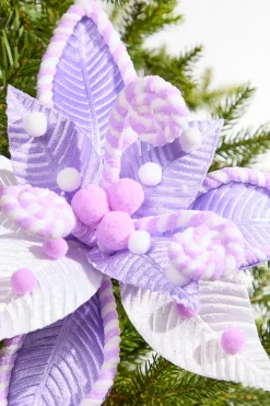 22" Poinsettia Stem - Lavender White