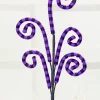 26" Purple and Black Striped Curly Spray
