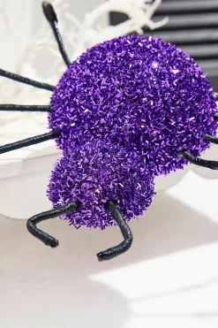 16" Purple Frizzy Spider