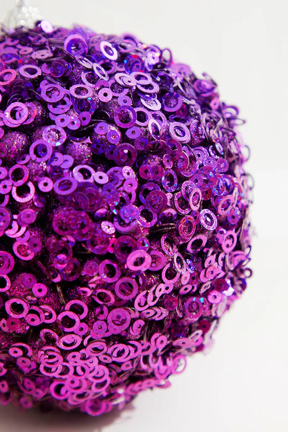 4.5" Purple Glamour Sequin Ball Ornament