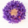 24" Purple Wreath with LED Lights